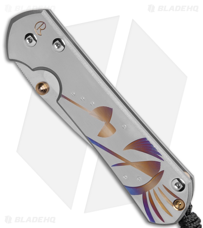 Chris Reeve Large Sebenza 31 Knife Unique Graphic Gold (3.6" Satin)L31-1400-0002