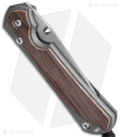 Chris Reeve Large Sebenza 31 LH Ti/Natural Canvas Micarta Tanto (3.625 SW)