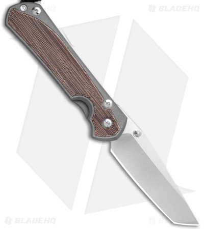 Chris Reeve Large Sebenza 31 LH Ti/Natural Canvas Micarta Tanto (3.625 SW)