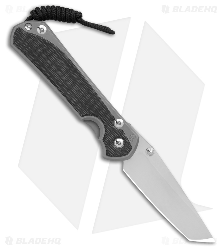 Chris Reeve Large Sebenza 31 Tanto GB/Inlay Black Canvas Micarta LH (3.6" SW)