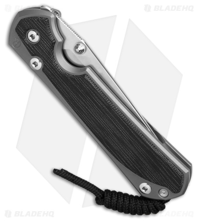 Chris Reeve Large Sebenza 31 Tanto GB/Inlay Black Canvas Micarta LH (3.6" SW)