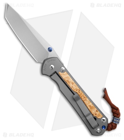 Chris Reeve Left Hand Large Sebenza 31 Titanium + Box Elder