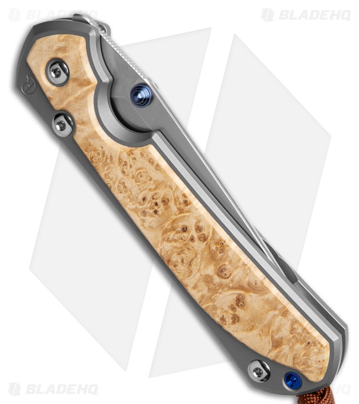 Chris Reeve Left Hand Large Sebenza 31 Titanium + Box Elder