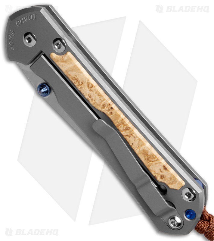 Chris Reeve Left Hand Large Sebenza 31 Titanium + Box Elder