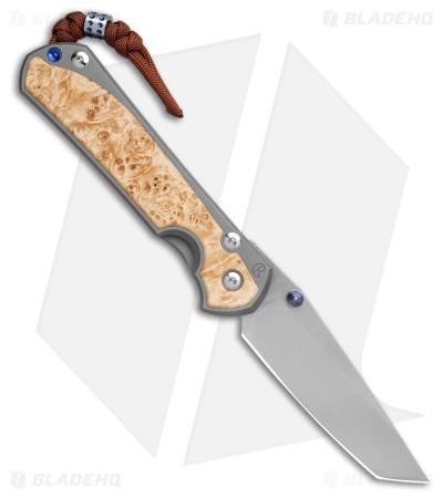 Chris Reeve Left Hand Large Sebenza 31 Titanium + Box Elder