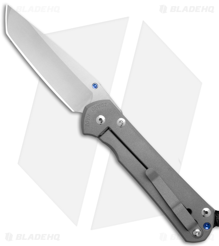 Chris Reeve Left-Hand Large Sebenza 31 Knife Sandblasted Ti Tanto (3.625" SW)