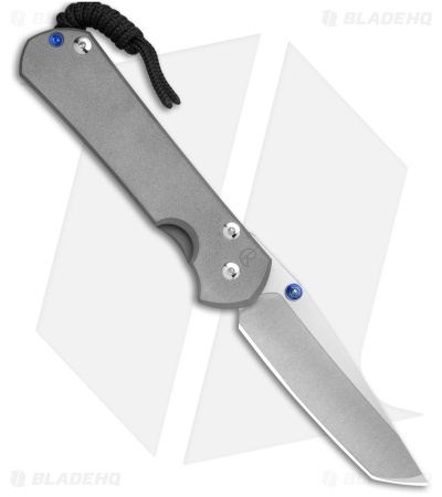Chris Reeve Left-Hand Large Sebenza 31 Knife Sandblasted Ti Tanto (3.625" SW)