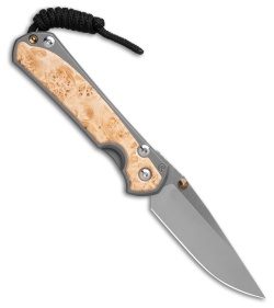 Chris Reeve Left Hand Small Sebenza 31 Frame Lock Knife Box Elder (2.94" SW)