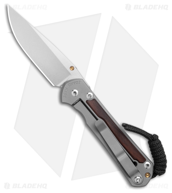 Chris Reeve Left-Hand Small Sebenza 31 Knife Macassar Ebony (2.94" Stonewash)