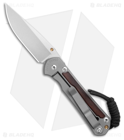 Chris Reeve Left-Hand Small Sebenza 31 Knife Macassar Ebony (2.94" Stonewash)