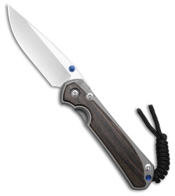 Chris Reeve Small Sebenza 31 Bog Oak Double Lug Blue Hardware Knife (2.94" SW)