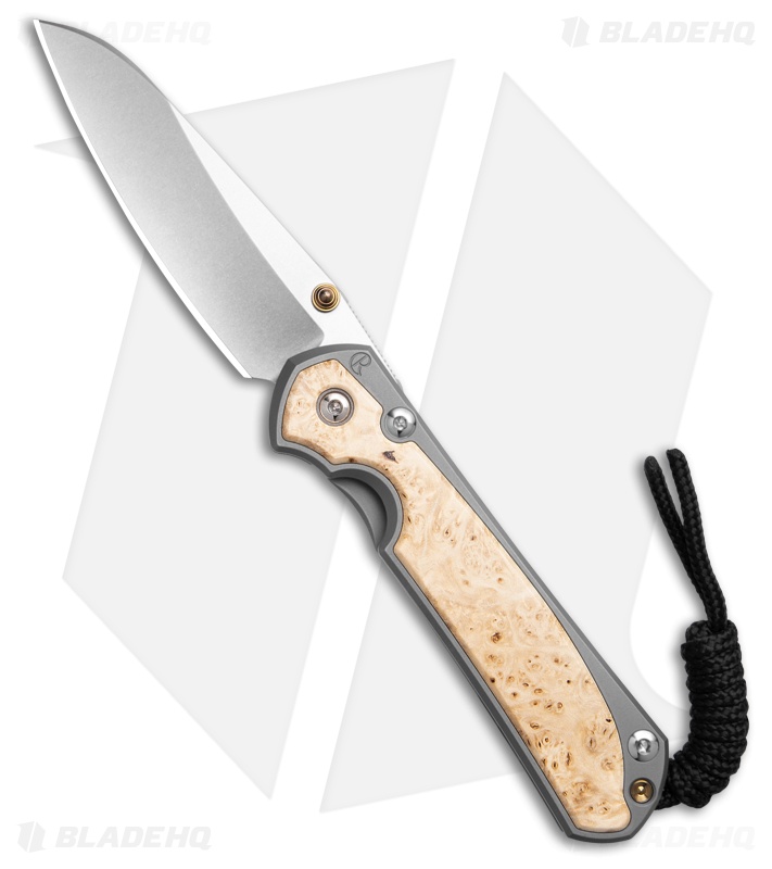 Chris Reeve Small Sebenza 31 Glass Blasted Box Elder (2.99" SW)