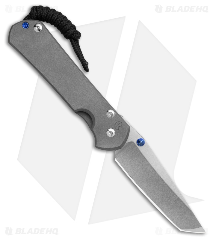 Chris Reeve Small Sebenza 31 Plain Tanto LH Titanium (3.00 Stonewash) 