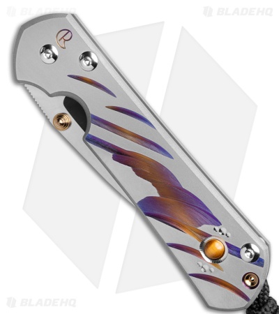 Chris Reeve Small Sebenza 31 Unique Graphic Cabochon Ti (3" Satin) S31-1408-1058