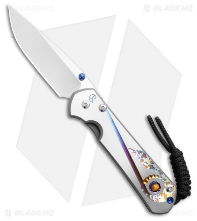 Chris Reeve Small Sebenza 31 Unique Graphic Cabochon Ti (3" Satin) S31-1408-1056