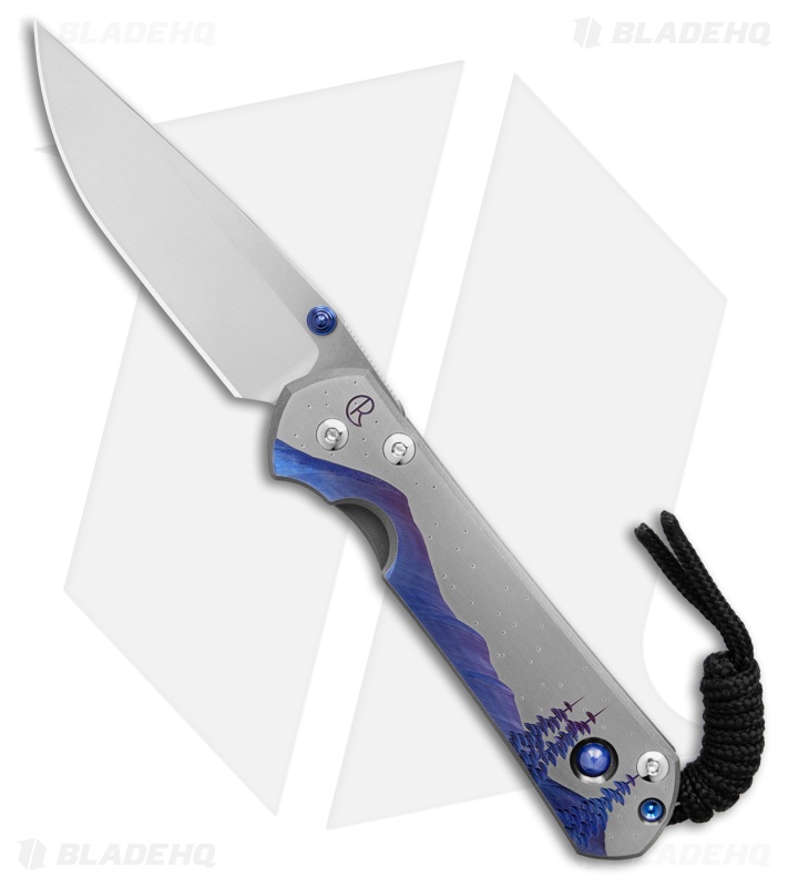 Chris Reeve Small Sebenza 31 Unique Graphic Cabochon Ti (3" Satin) S31-1408-0132