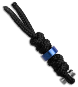 Chris Reeve Knives Small Inkosi Lanyard Black Knotted Blue Bead
