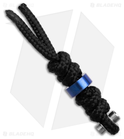 Chris Reeve Knives Small Inkosi Lanyard Black Knotted Blue Bead