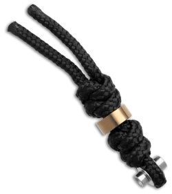 Chris Reeve Knives Small Inkosi Lanyard Black Knotted Gold Bead