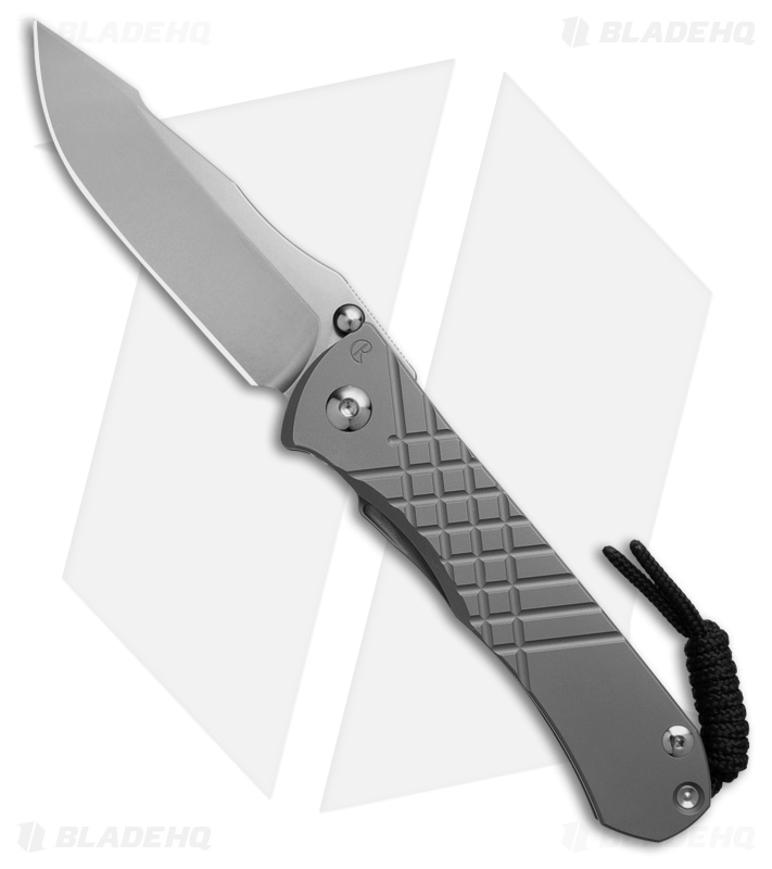 Chris Reeve Umnumzaan Frame Lock Knife Glass Blasted Titanium (3.7" Stonewash)