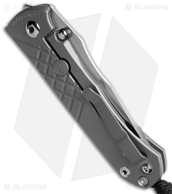 Chris Reeve Umnumzaan Frame Lock Knife Glass Blasted Titanium (3.7" Stonewash)