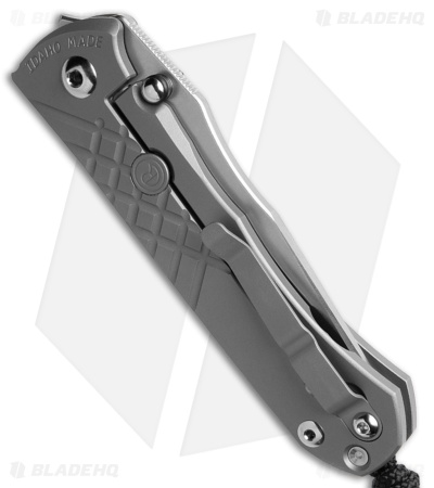 Chris Reeve Umnumzaan Tanto Frame Lock Knife Titanium Glass Blasted (3.7" Blast)