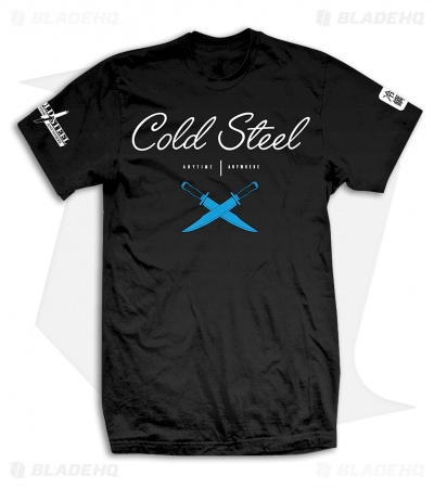 Cold Steel Cursive Short Sleeve T-Shirt (Black) 
