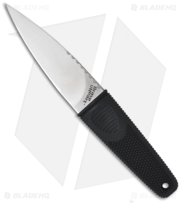 Cold Steel Brave Heart Combat Fixed Blade Knife (4" Satin Plain) 11SDS