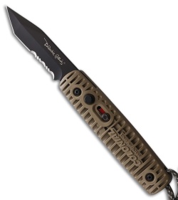 Colonial Knife Co. Auto Ranger Automatic Knife Tan Polymer (2.75" Black Serr)