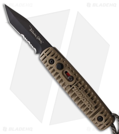 Colonial Knife Co. Auto Ranger Automatic Knife Tan Polymer (2.75" Black Serr)