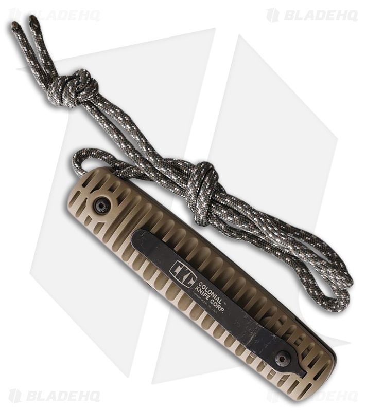 Colonial Knife Co. Auto Ranger Automatic Knife Tan Polymer (2.75" Black Serr)