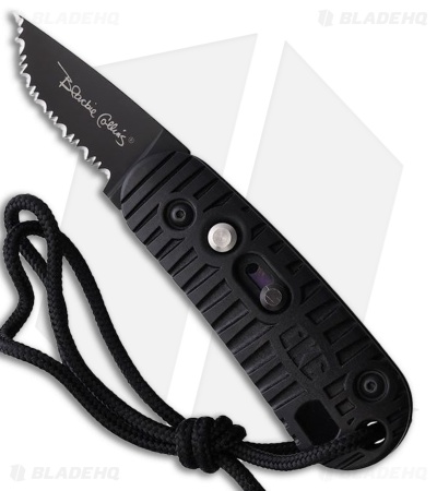 Colonial Knife Co. Auto CKC Automatic Knife Black ABS (2" Black Oxide Full Serr)