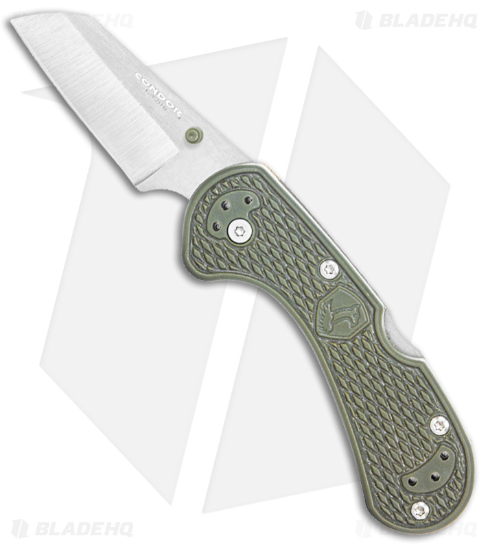 Condor Cadejo Cleaver Lock Back Knife Army Green (2.8" Satin)