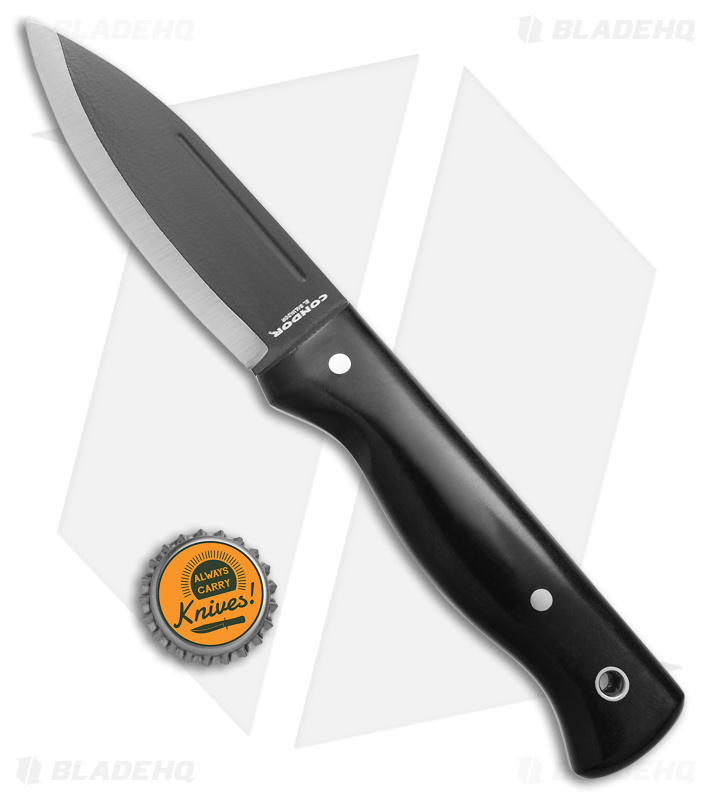 Condor Darklore Fixed Blade Black Paper Micarta | Blade HQ