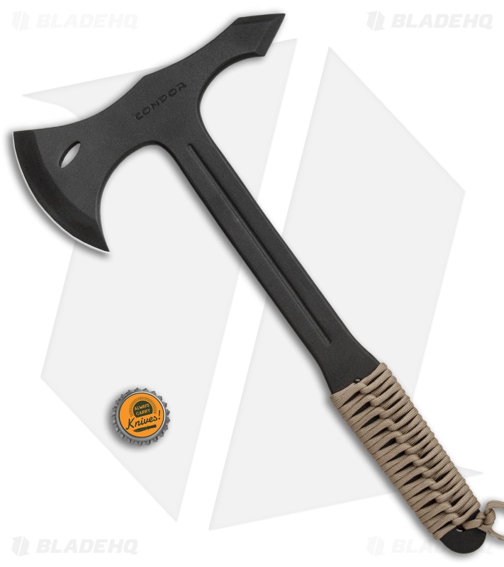 Condor Single Bit Throwing Axe Tan Paracord (Black) CTK1401-1.4