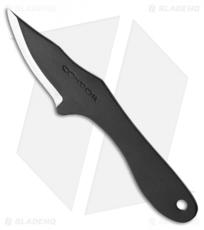 Condor Falco Neck Knife Fixed Blade (1.69" Black Plain) CTK305HC