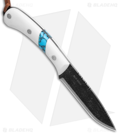 Condor Blue River Fixed Blade Knife Blue Turquoise/White Micarta (4.3" SW)