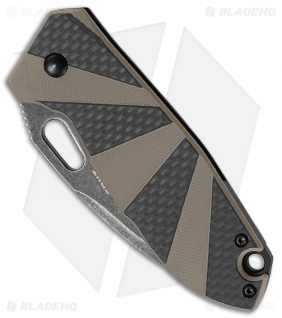 CRKT Heron Frame Lock Folding Knife Black Tan G-10/CF (2.75" Black SW) 2440
