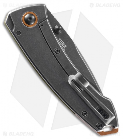 CRKT Burnley Tuna Frame Lock Knife Green G-10 (3.25" Black) 2520
