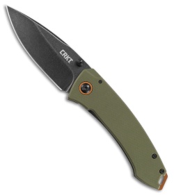 CRKT Burnley Tuna Frame Lock Knife Green G-10 (3.25" Black) 2520