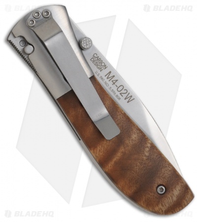 CRKT Carson M4-02W Knife w/ Burl Wood Handle (3.25" Satin Plain) M4-02