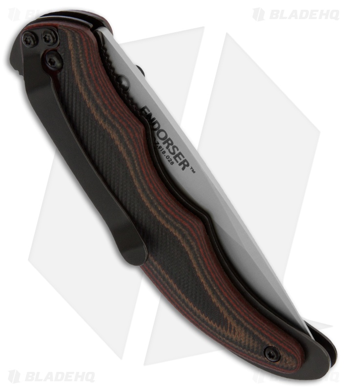 CRKT Endorser Spring Assisted Knife (3.18" Black Plain) 1105K