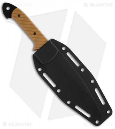 CRKT C/K Dragon Fixed Blade Knife Desert Tan G-10 (4.5" Black) 2010DK