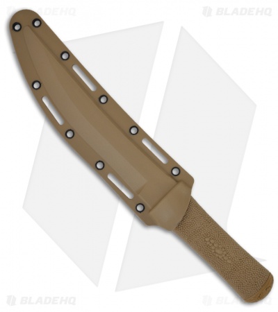 CRKT Hissatsu Knife Desert Tan Fixed Blade Tanto (7" Brown) 2907D