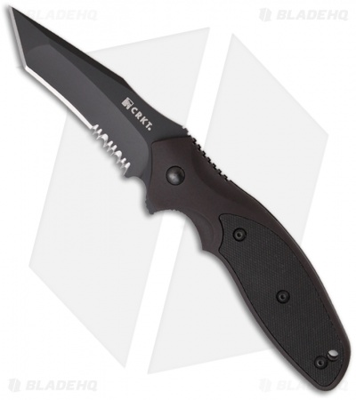 CRKT Shenanigan Tanto Liner Lock Knife Black Aluminum (3.25
