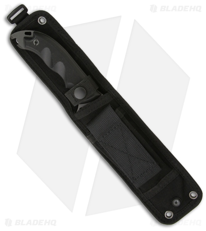 Blackwater Ursa 6 Spear Point Fixed Blade Knife Black G10 (5.95" Black Serr)