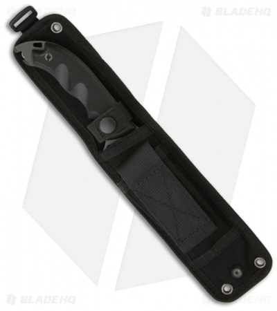 Blackwater Ursa 6 Spear Point Fixed Blade Knife Black G10 (5.95" Black Serr)