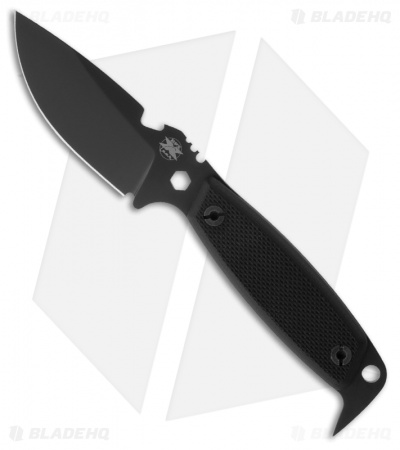 DPx H.E.S.T II Assault Survival Knife Numbered Run w/ Zippo (3.15" Black Plain)