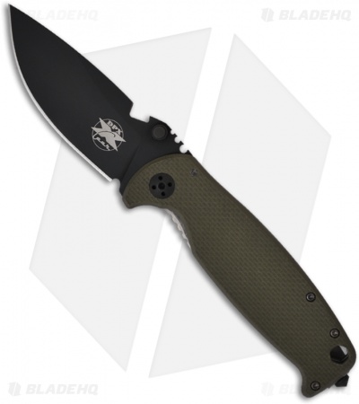 DPx HEST 2.0 Knife Survival Blade OD Green G-10 / Titanium (3.25" Black)