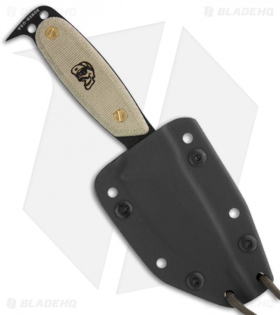 DPx H.E.S.T. Original Fixed Blade Knife Micarta (3.125" Black)